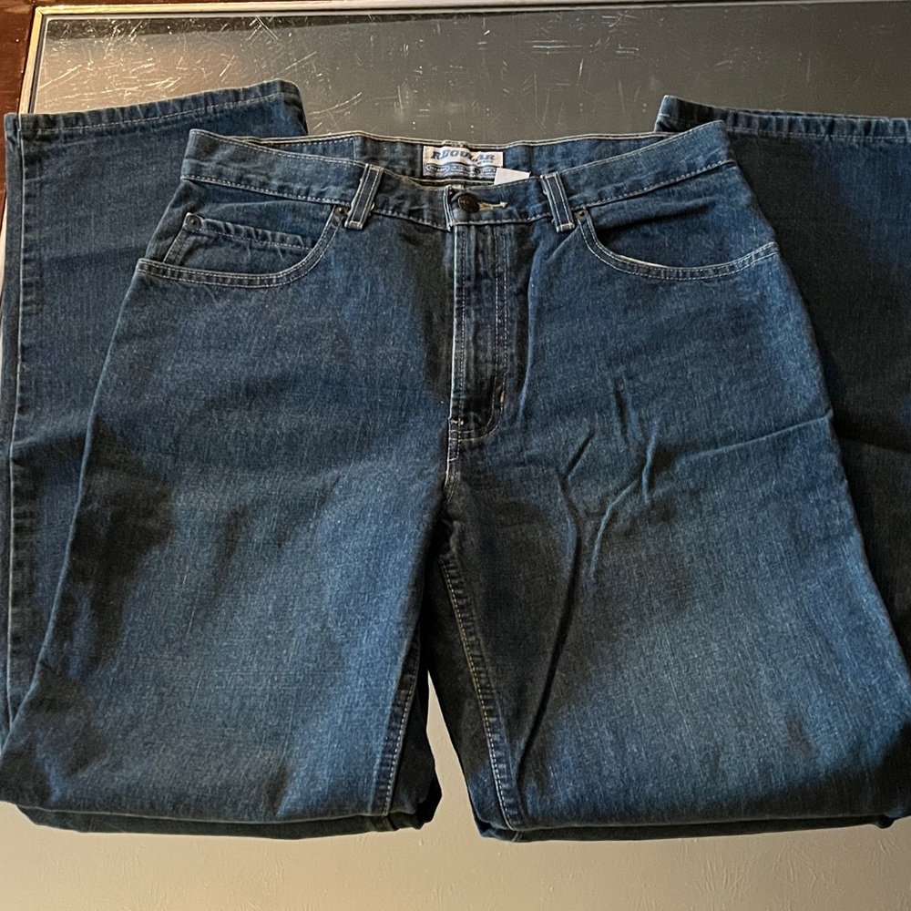 Old Navy Men's Relaxed Fit Dark Blue Jeans - W32 L32